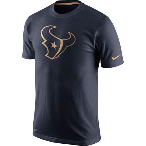 NFL Men's Houston Texans Nike Navy Championship Drive Gold Collection Performance T-Shirt